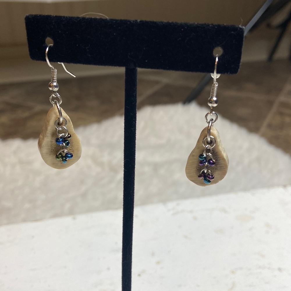 Artisan Bone Earrings - Picture 3 of 6